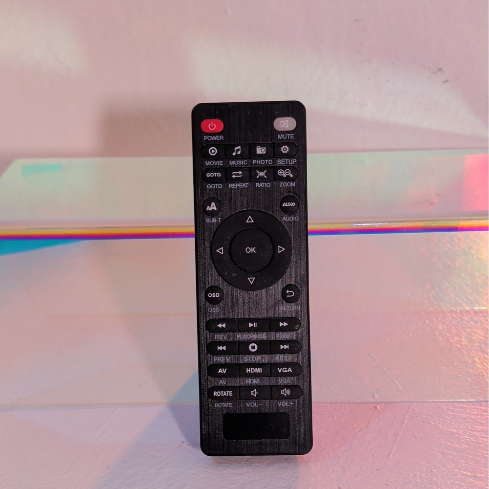 Generic Mini Projector Remote Control HDMI VGA AV Replacement Untested